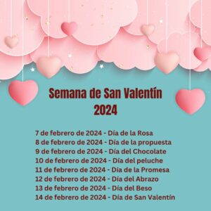 Calendario Semana de San Valentín 2024